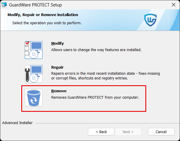 PROTECT - Uninstall Remove button.png